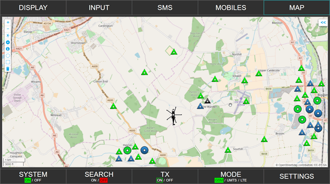 Screenshot showing "Mass Mapping" of multiple handsets. 
